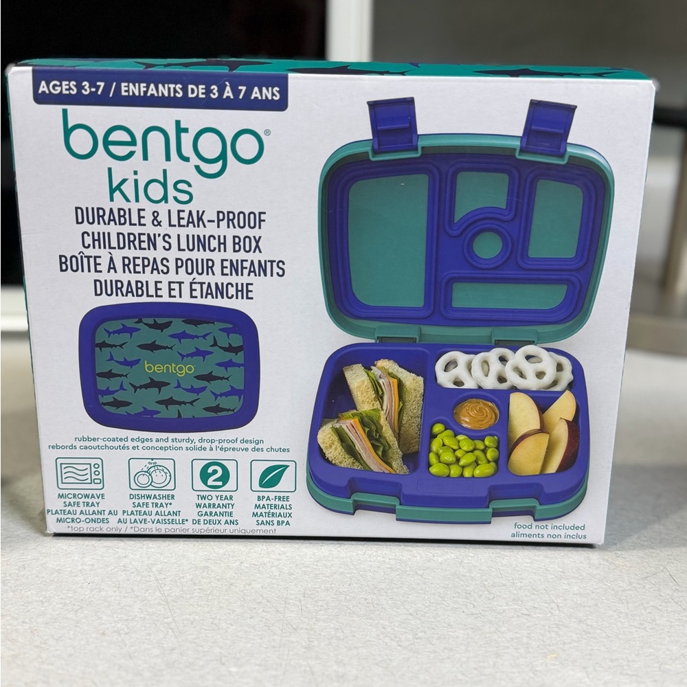 Bentgo Kids Durable Leak-Proof Lunch Box - blue and green